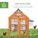 Pawhut Large Wooden Chicken Run - Wooden Chicken Coop - Pet Playpen With Combinable Design Orange - Image 4